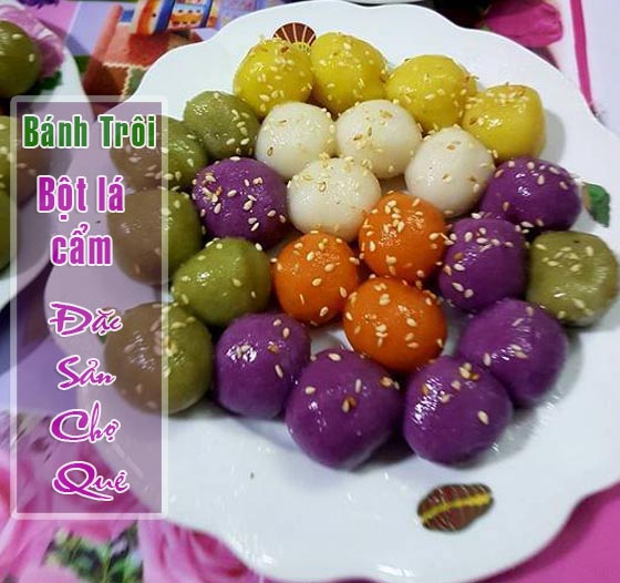 Bánh trôi bột lá cẩm